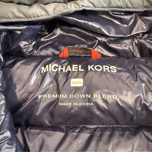 🆕 Men's Michael Kors Premium Down Puffer Jacket - Size XXXL Gun Metal Color - Picture 7 of 16